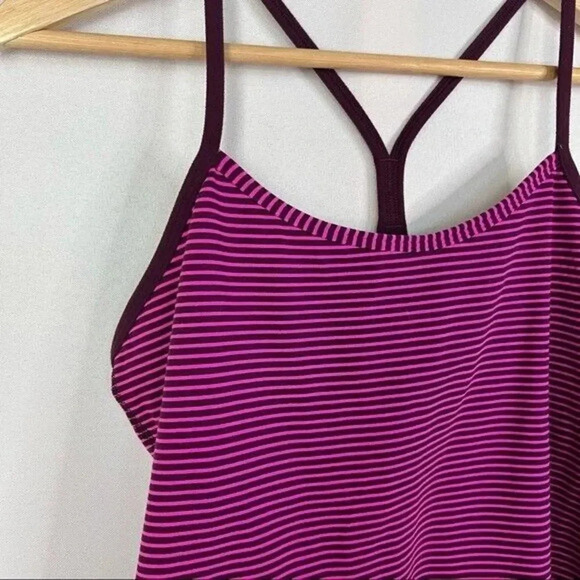Lululemon Power Y Light Luon Stripe Athletic Tank Top 8 - Picture 6 of 7
